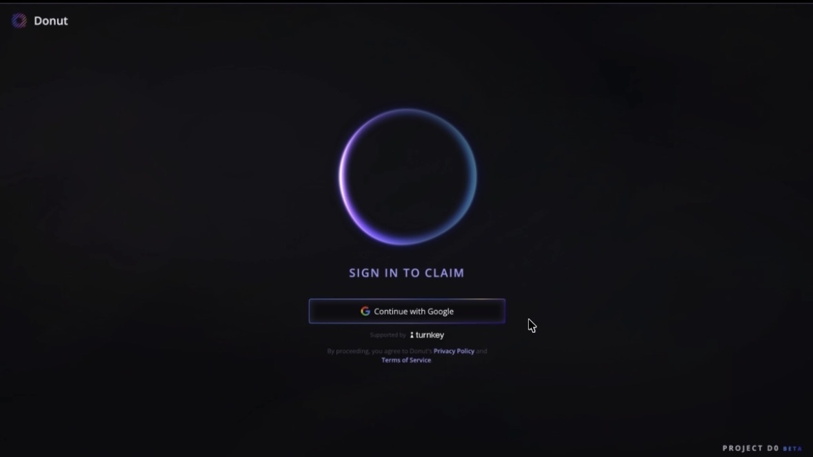 Continue with Google on the sign-in screen
